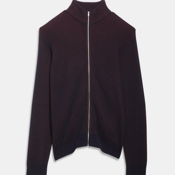 NWT Theory Mock Neck Zip Sweater in Merino Wool - Picture 8 of 10
